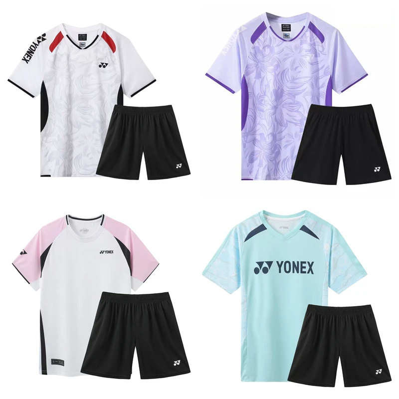 2025新款yy球服男女同款速干透气比赛短袖运动大赛训练定制团购