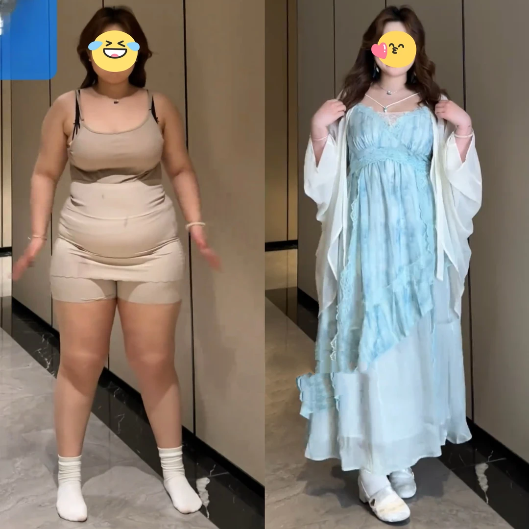 大码女装微胖MM蕾丝花边扎染盐系氛围感吊带裙两件套开衫套装