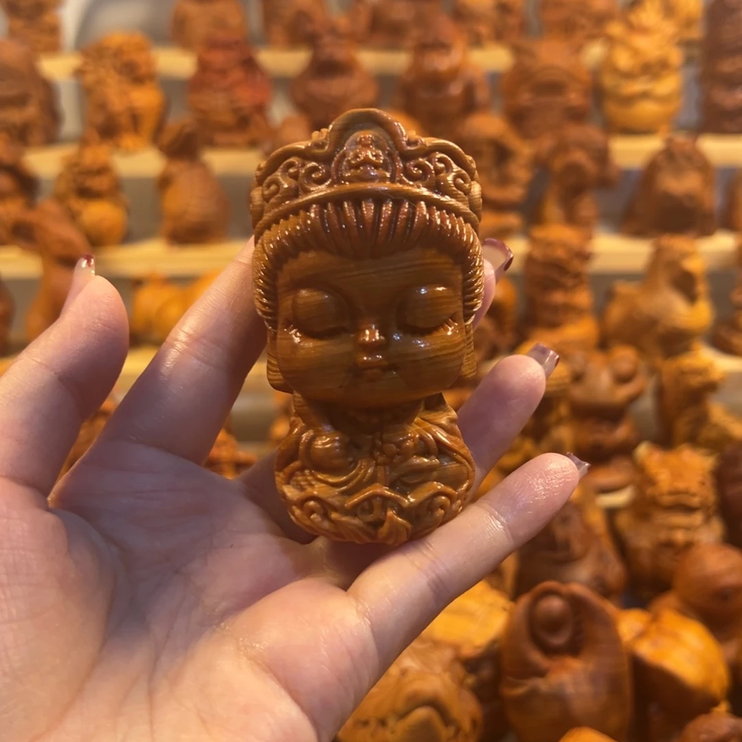 靖****木太行陈化崖柏文殊手把