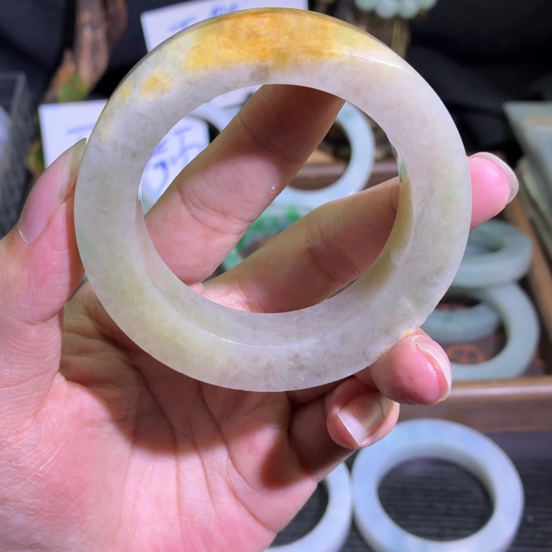 定制翡翠未镶嵌翡翠A货毛胚手镯定制