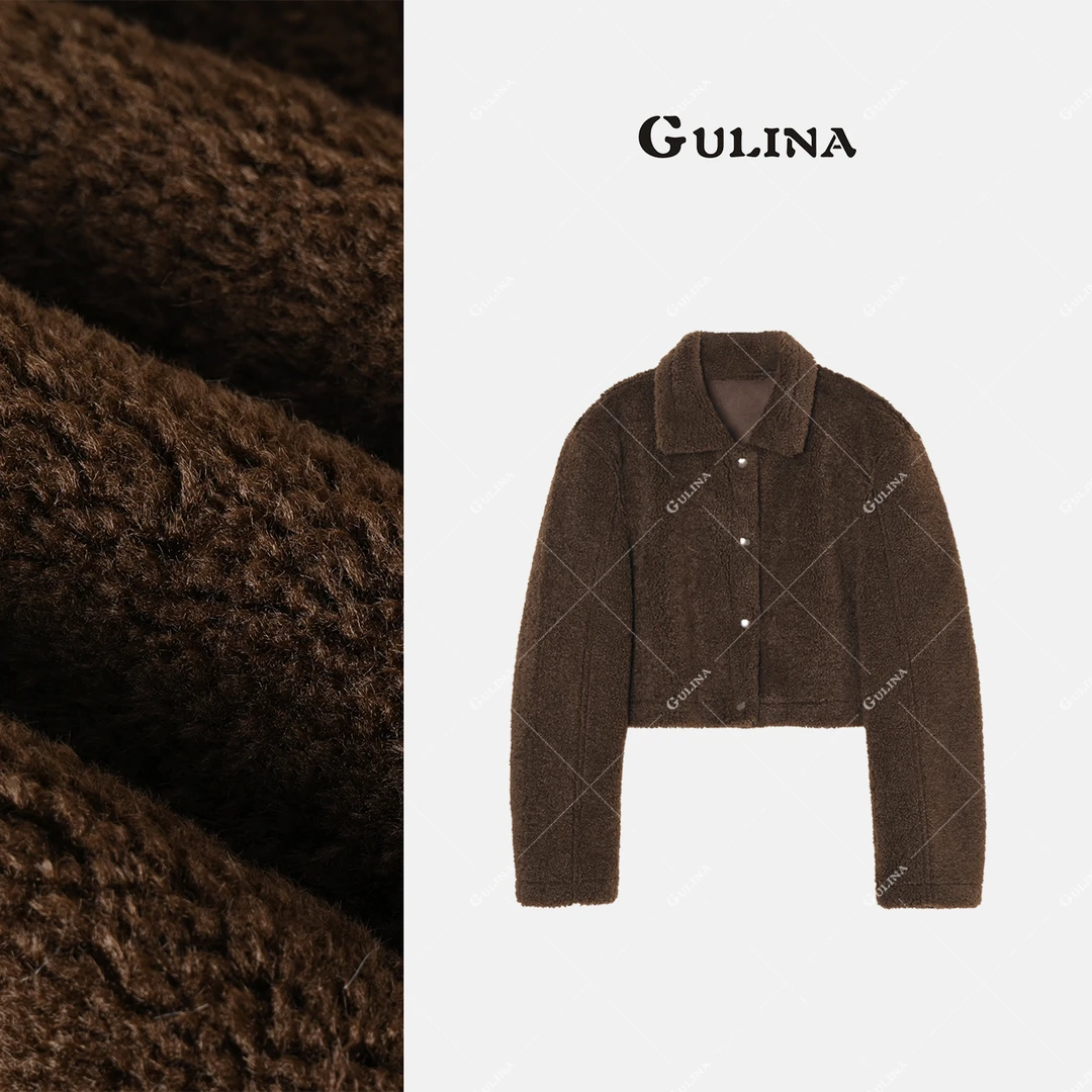 GULINA/娜姐 高品质羊羔绒外套百搭上衣春季新款88217