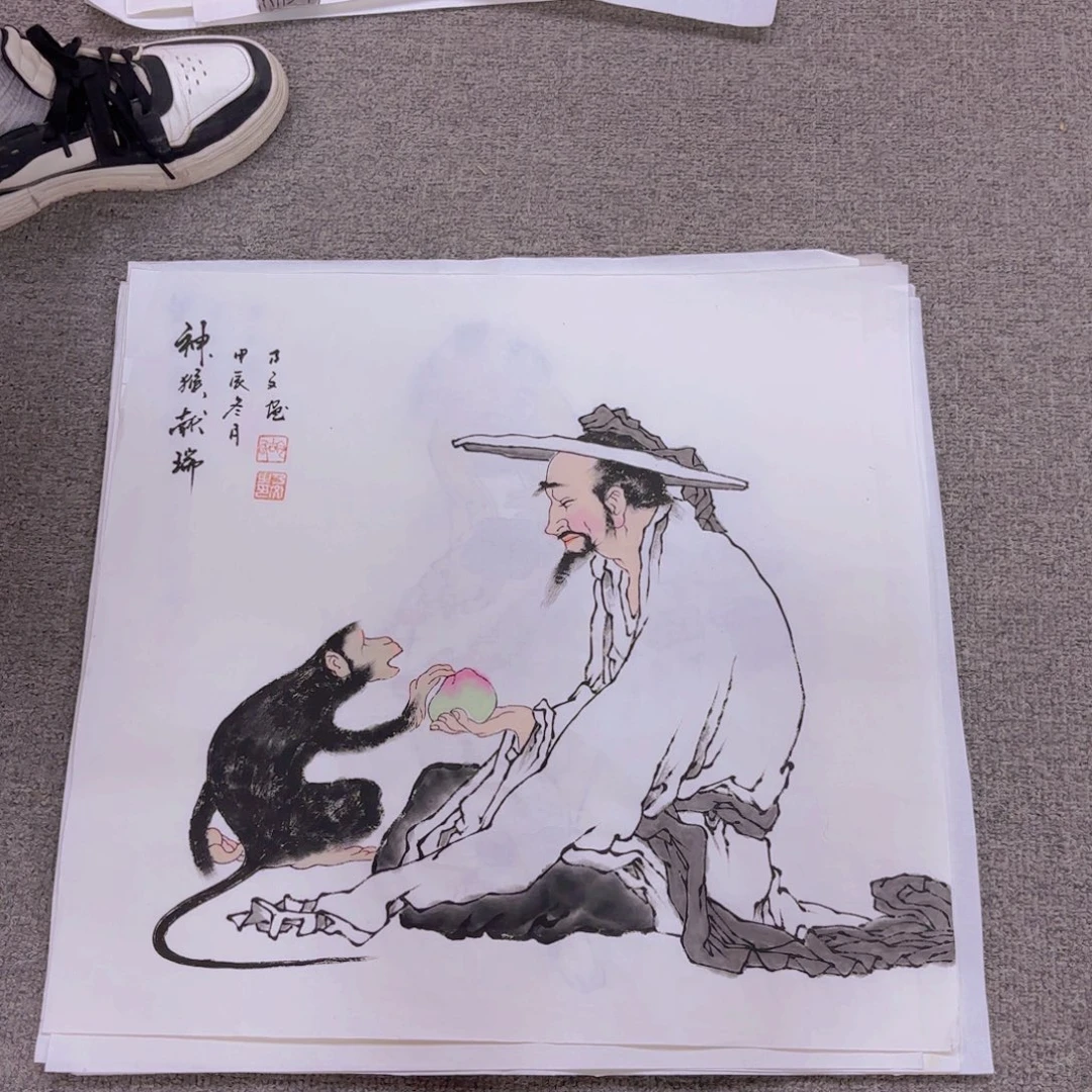 国画国画作品多次