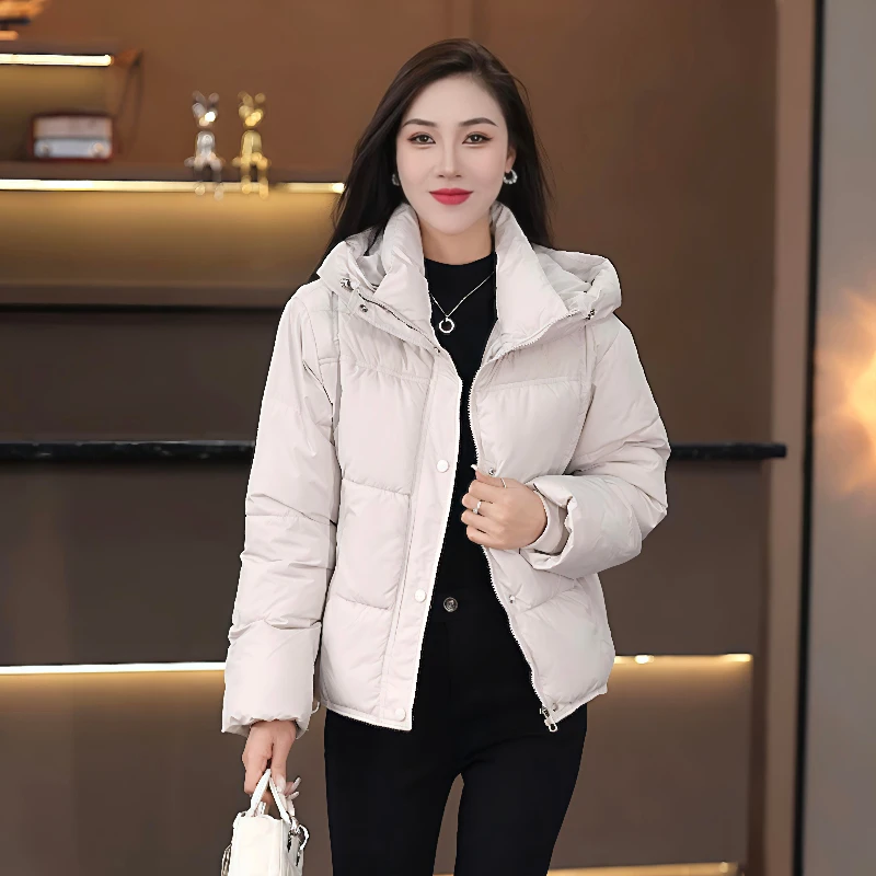 【505】面包服女短款2025新款秋冬加厚修身保暖时尚ins棉服外套