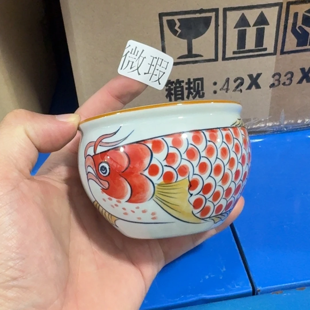 釉下手绘茶具微瑕
