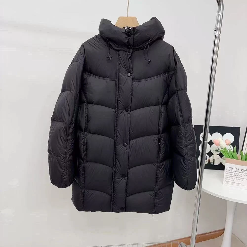 PH 7304(三星溯源)纽扣升级磁吸四合扣花苞帽设计羽绒服