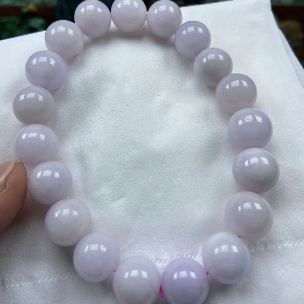 翡翠A货紫罗兰手串卡10.5冰【超哥宠粉】