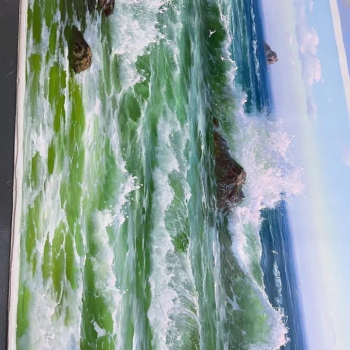 油画恭喜之一嘻嘻影子