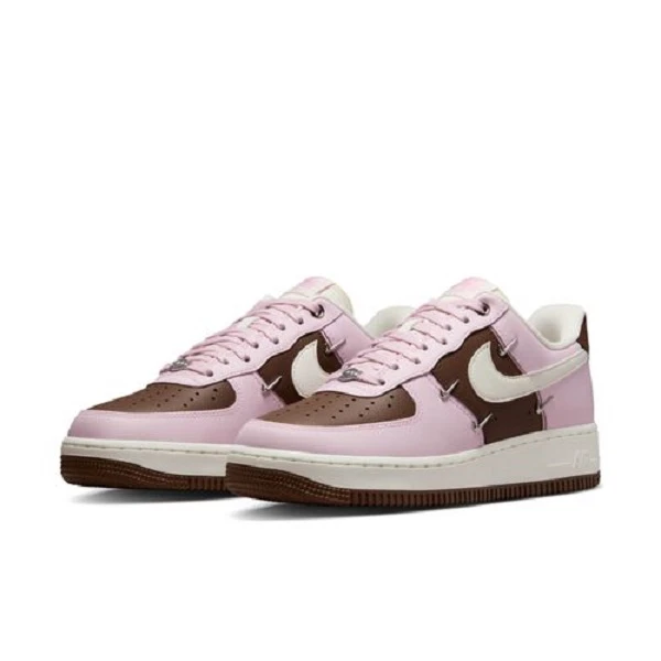 NIKE/耐克官方正品女子四勾粉棕拼色空军运动板鞋IO7595-211