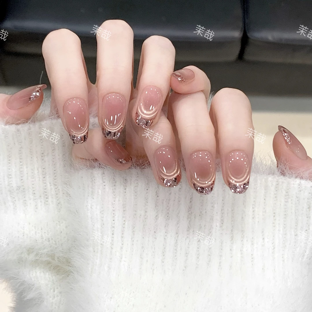 茉哉【流光】纯手工定制美甲拆卸穿戴甲A4095 h