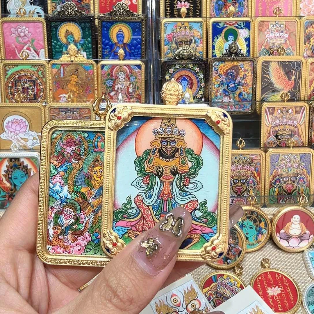 吊坠卉****M喜缘纯手绘唐卡非遗文化的