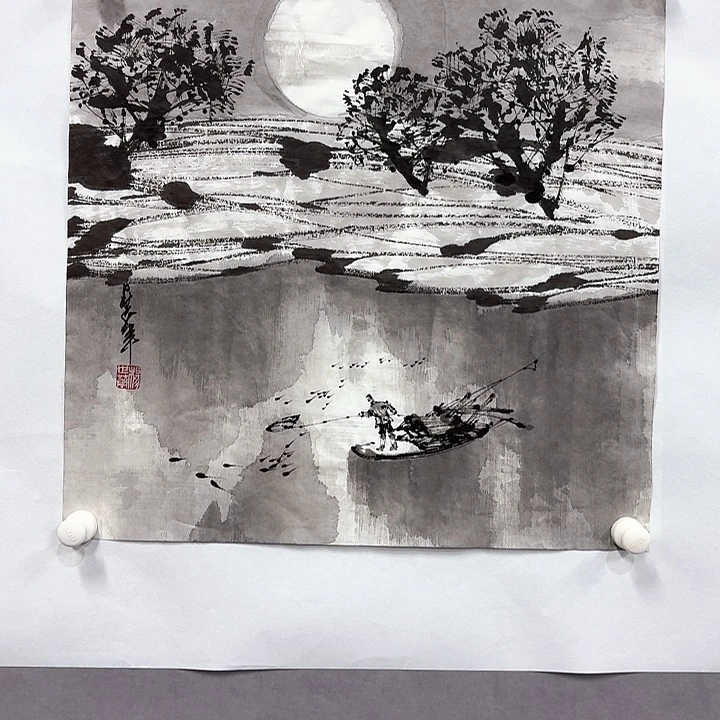 国画亲笔手绘放心去藏