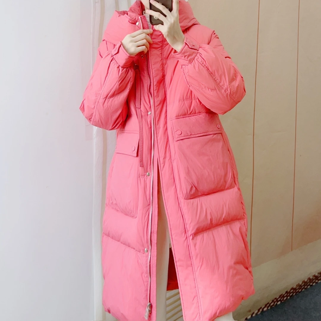 058时尚休闲韩版百搭厚款中长羽绒服Y058/GP