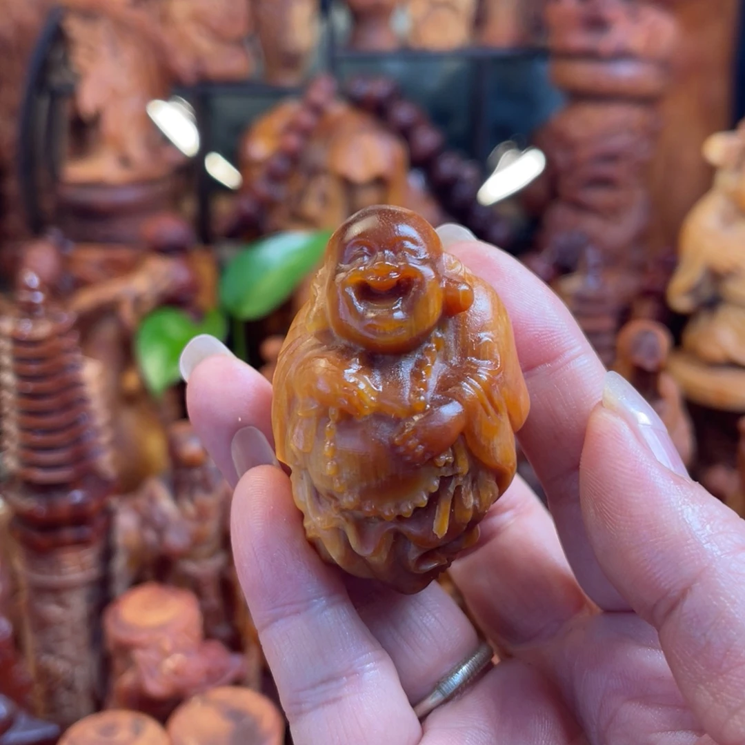 松木（琥珀木）其他微瑕弥勒佛