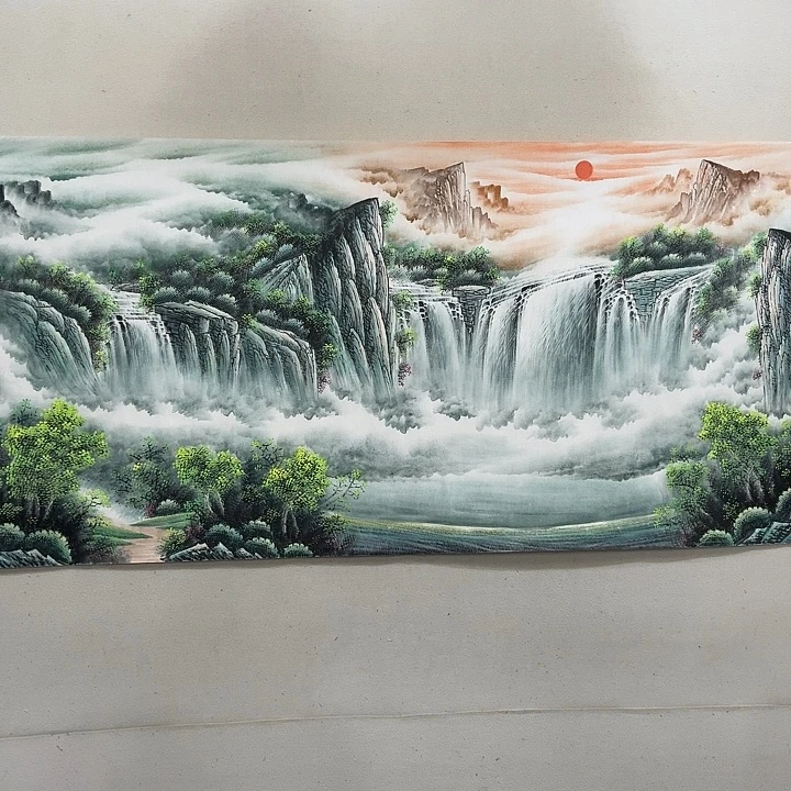 国画国画作品山水任海鲜画