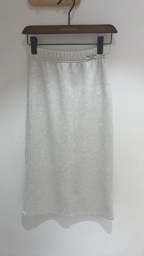 豹纹加绒加厚中长裙高腰显瘦宽松半身裙冬季新款