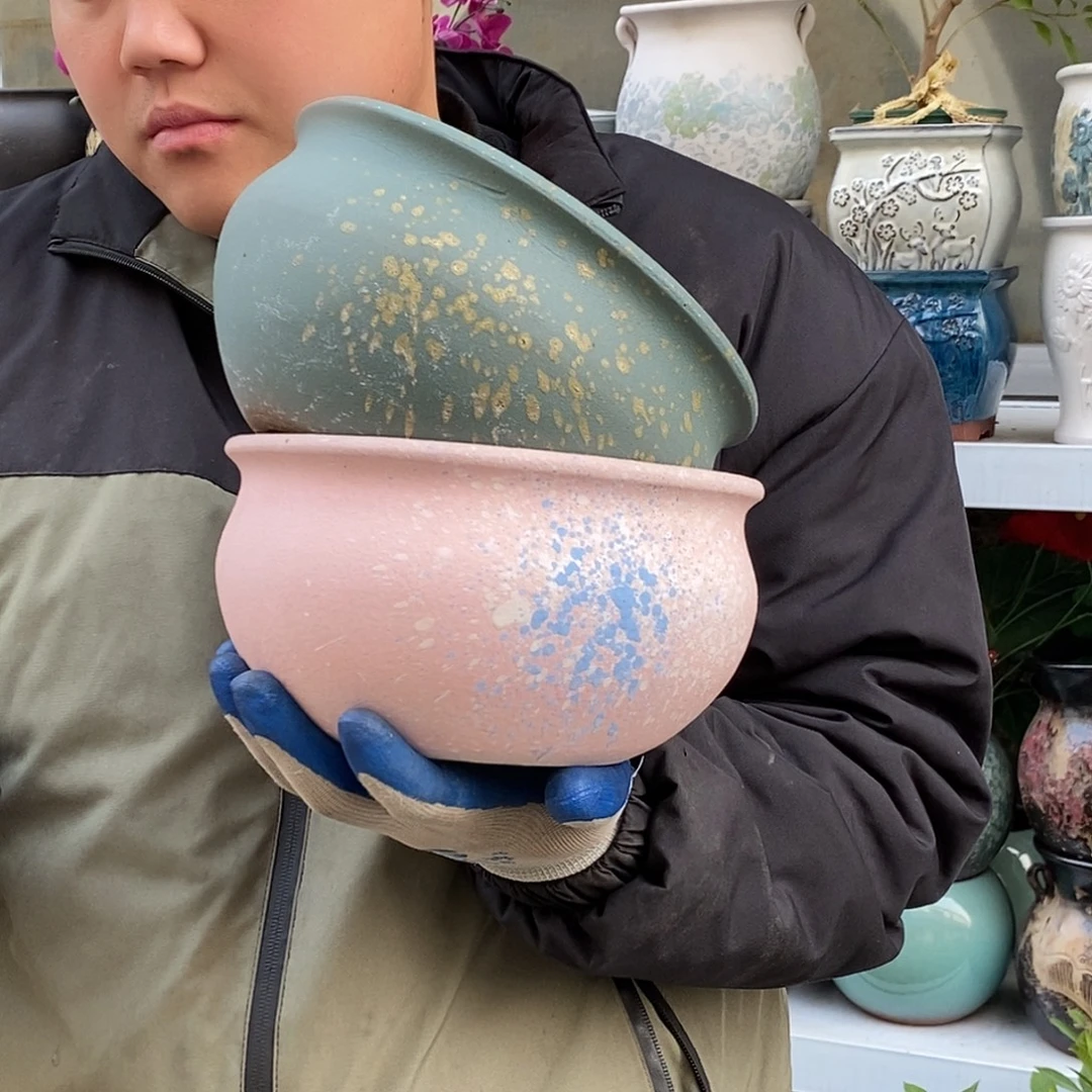 紫砂花盆口20高11福利