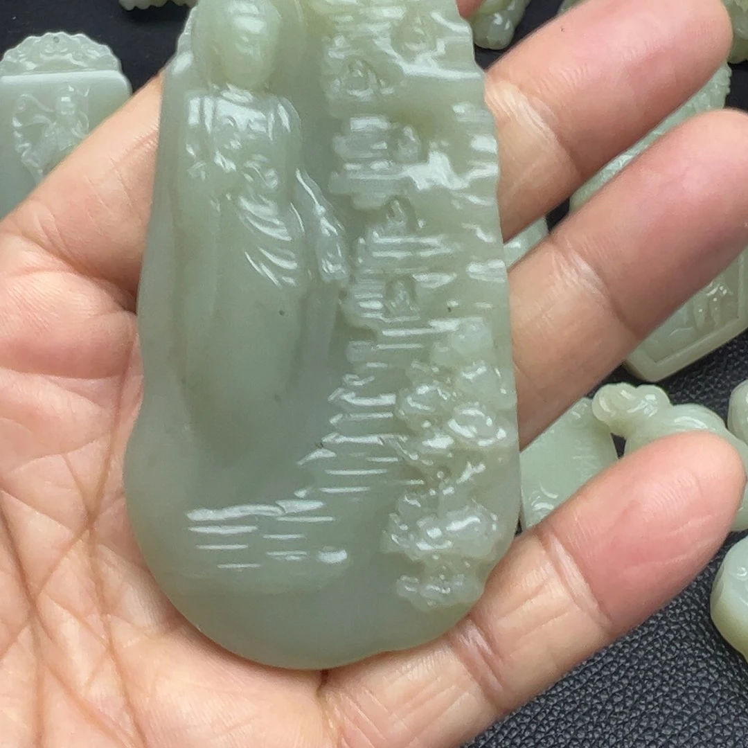 和田玉（糖玉）未镶嵌吊坠(不含链)