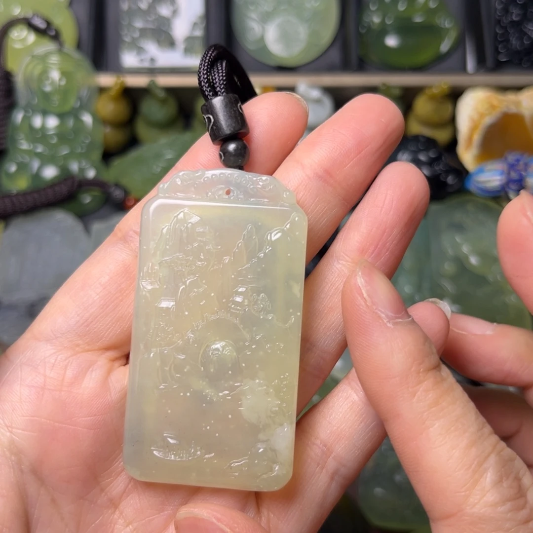 蛇纹石玉未镶嵌吊坠(不含链)