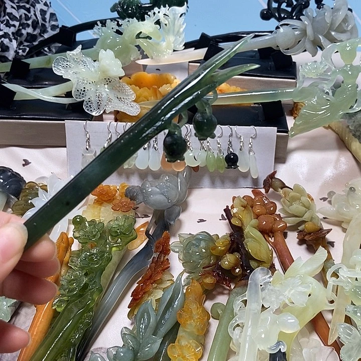 岫玉未镶嵌发簪发簪