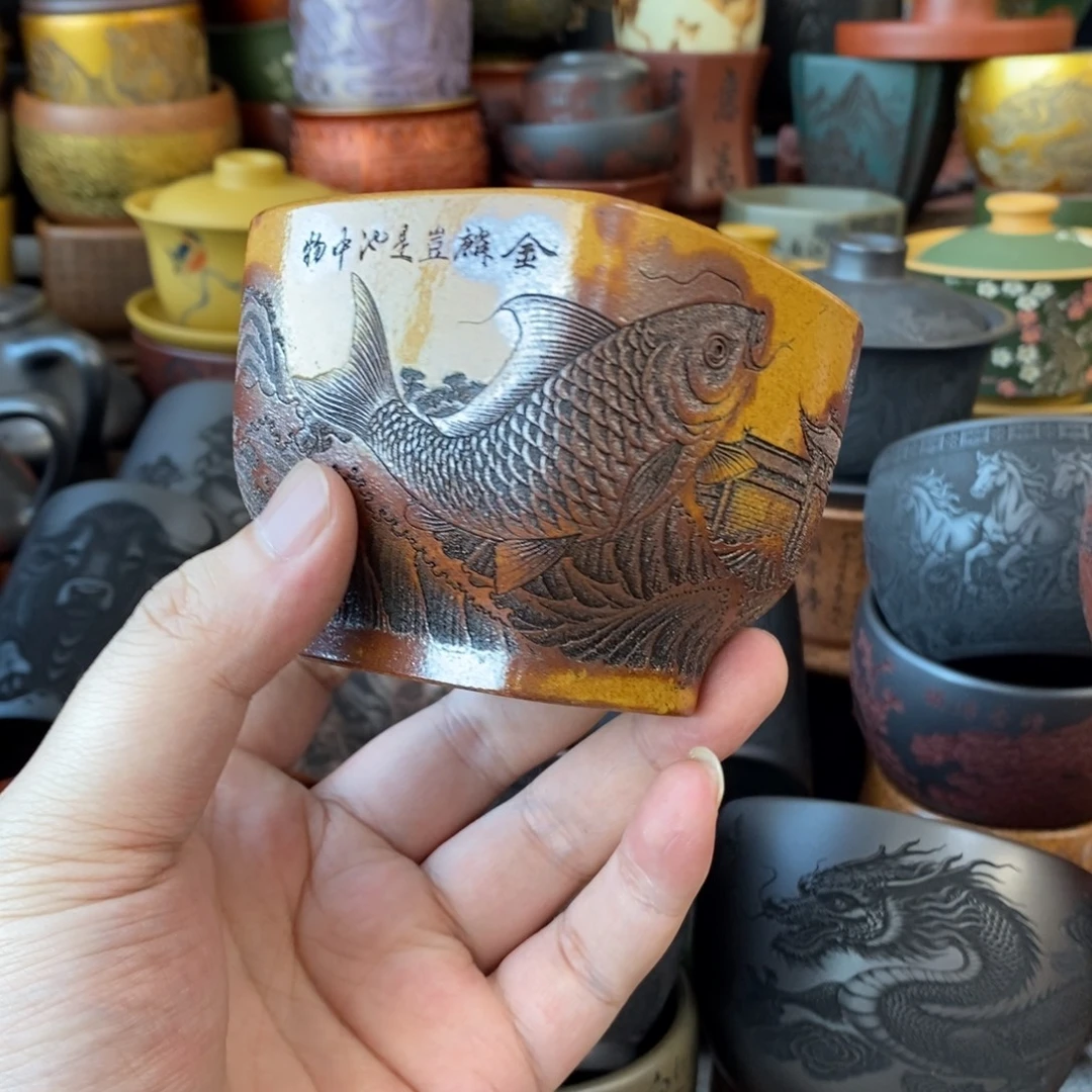 茶杯紫砂宜兴全手工紫砂杯
