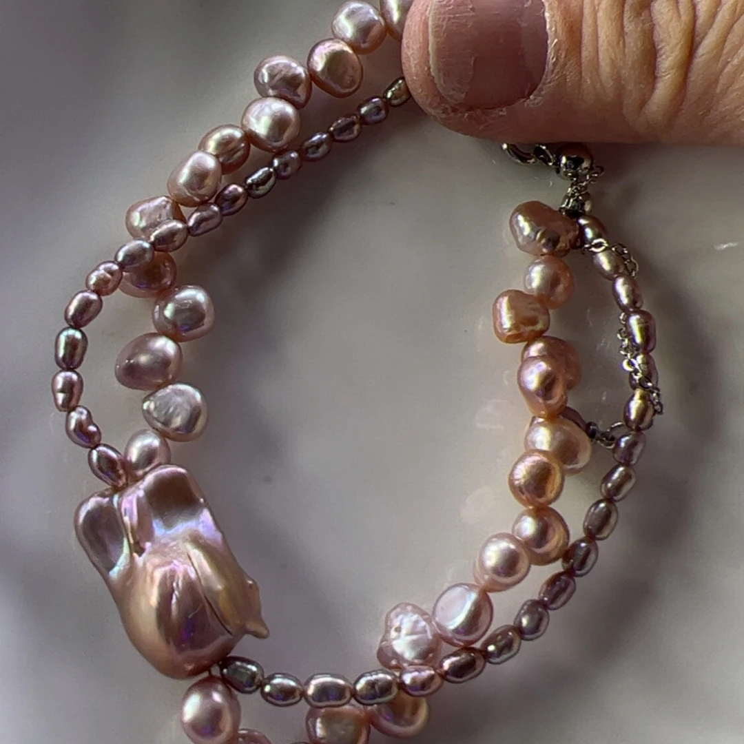 淡水珍珠合金手绳915