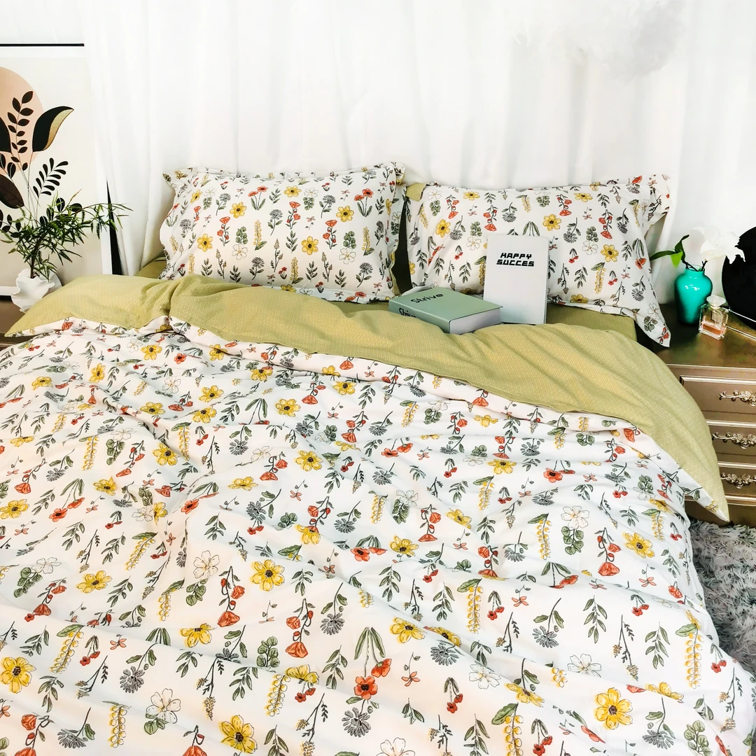 【爱雅斯兰XJ】AB版全棉纯棉高支高密柔软亲肤印花四件套