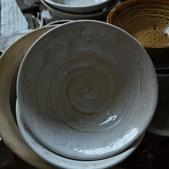 库存微瑕刷釉大碗两个