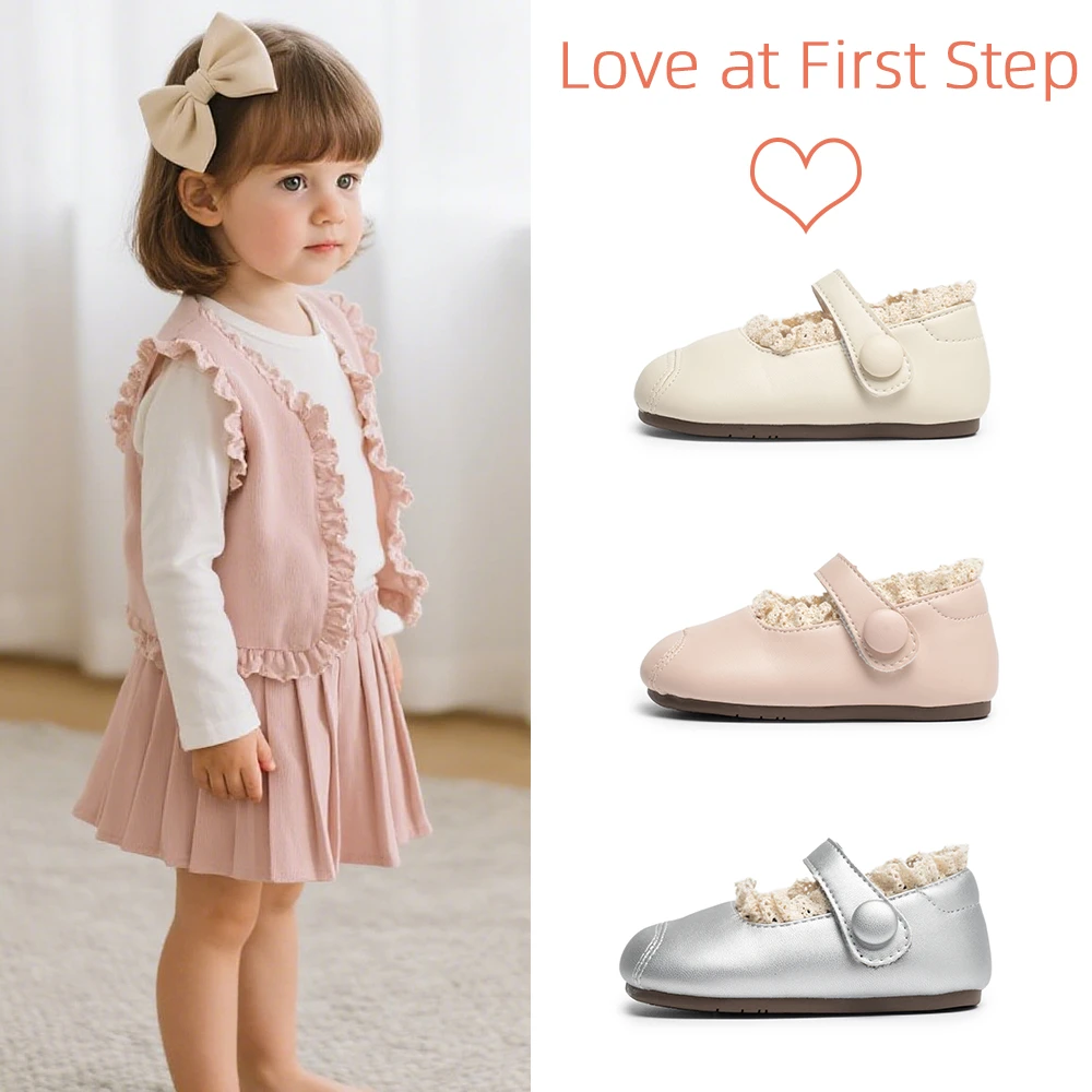 女童小皮鞋小女孩公主鞋洋气韩系软底女宝宝豆豆鞋子2025秋季新款