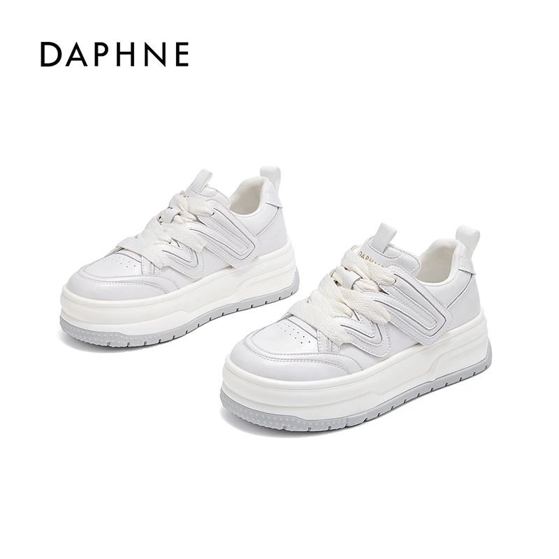 达芙妮2025秋季新款厚底时尚时尚百搭高颜值小白鞋休闲运动板鞋H