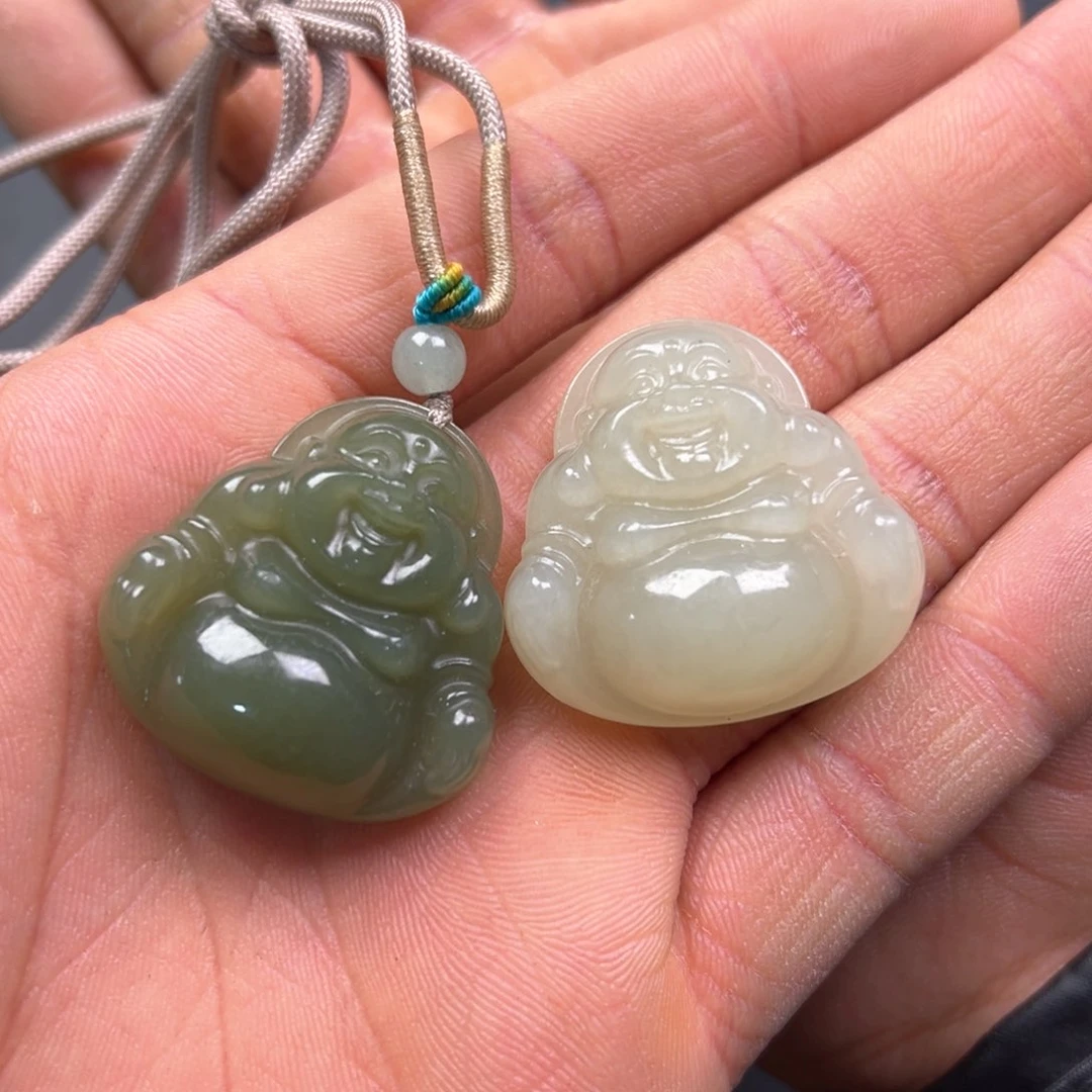 和田玉颈饰未镶嵌多样性拍一发一35佛公