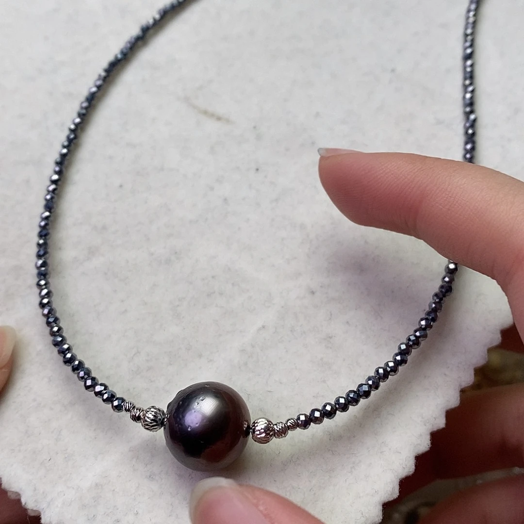 海水珍珠颈饰银S925镶嵌
