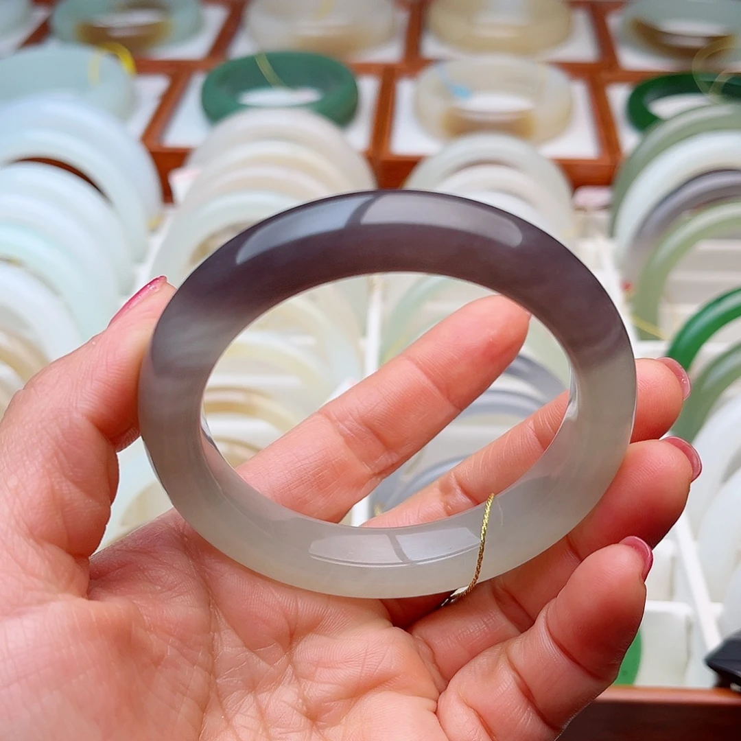 和田玉未镶嵌手镯56.3