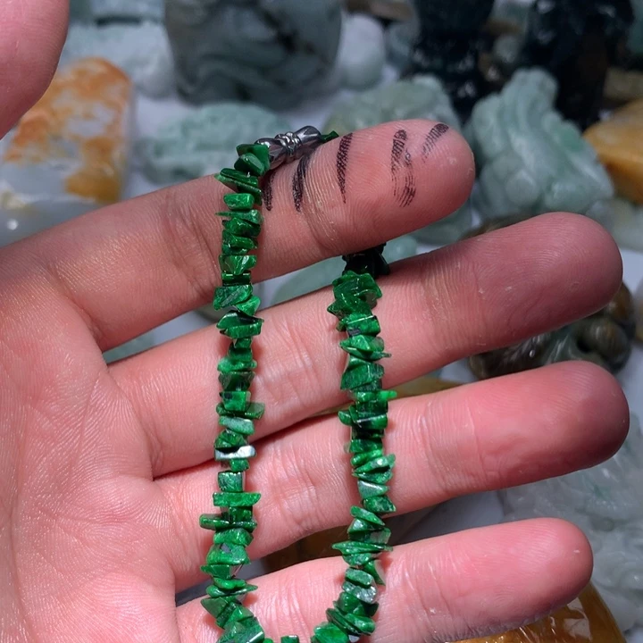 翡翠未镶嵌颈饰保真天然a货翡翠