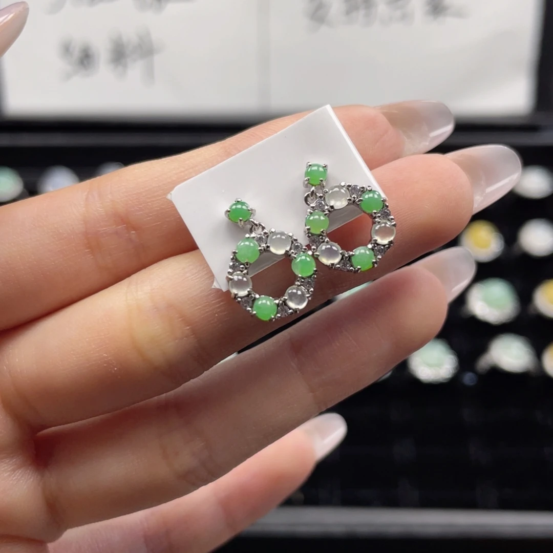 翡翠银S925镶嵌手链