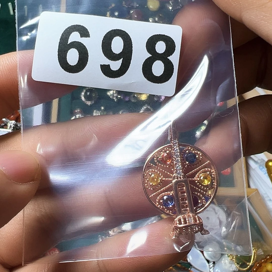 石英质玉颈饰银S925镶嵌小*