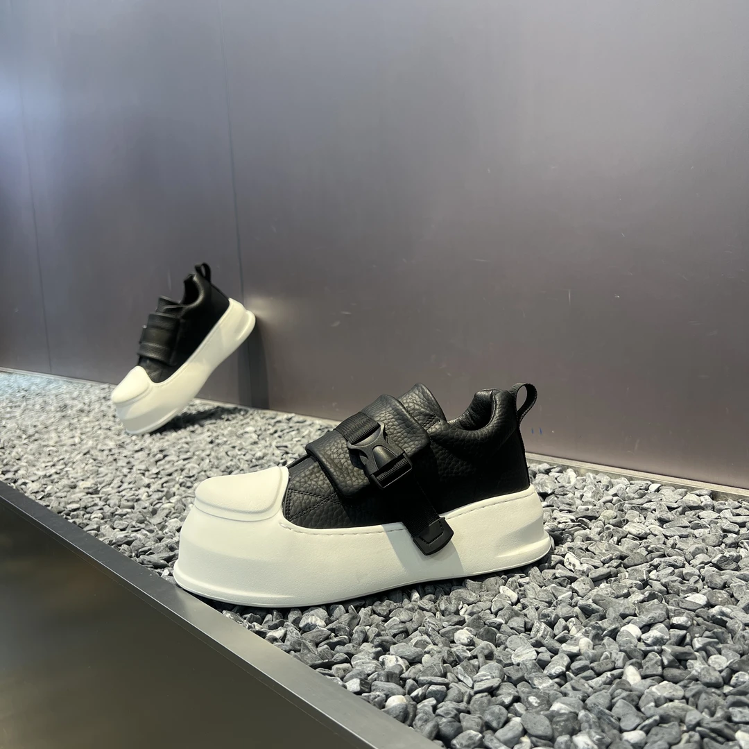 2025广州秋冬新款定制真皮增高厚底大头懒人休闲百搭透气时尚潮鞋