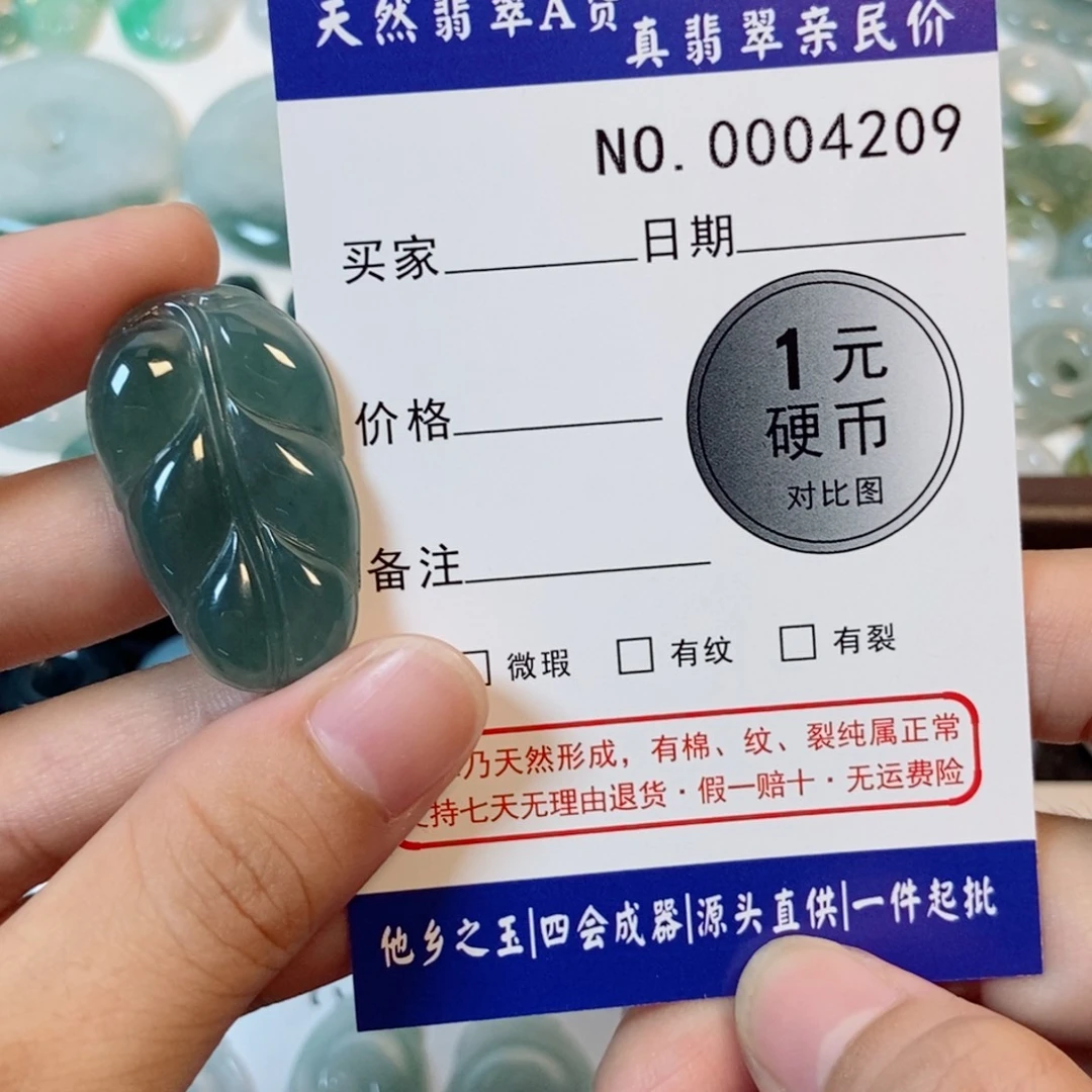 翡翠未镶嵌吊坠(不含链)
