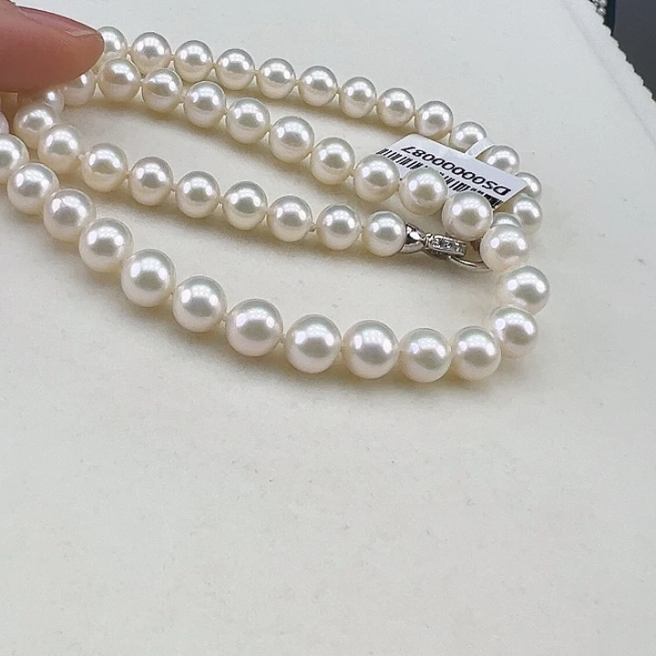 淡水珍珠银S925镶嵌项链➕8高品极光炫彩澳绿
