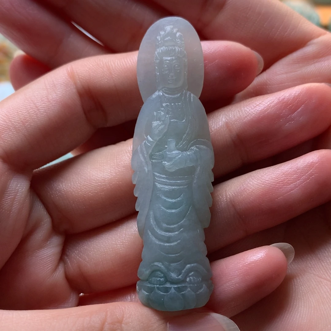 定制翡翠未镶嵌站观音
