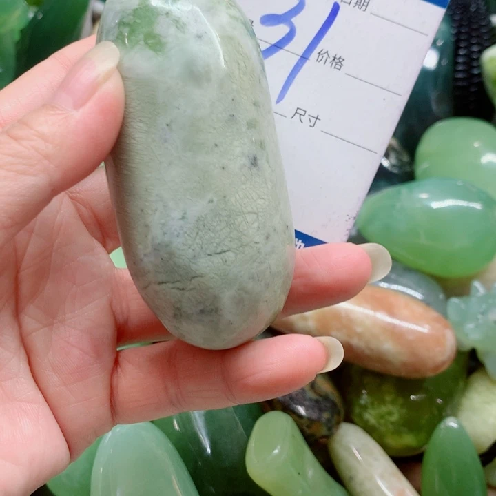 蛇纹石玉未镶嵌手把件