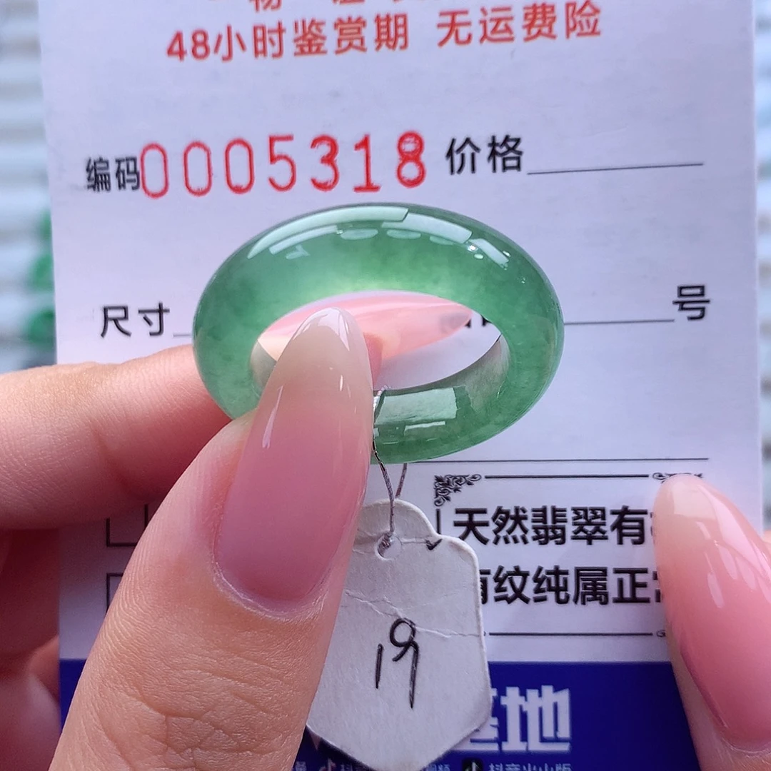 翡翠未镶嵌戒指天然