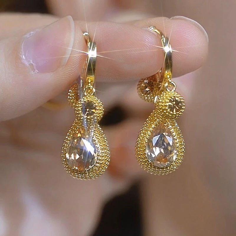 【气质女神】时尚百搭金色榴莲设计感小众设计水滴礼品套组