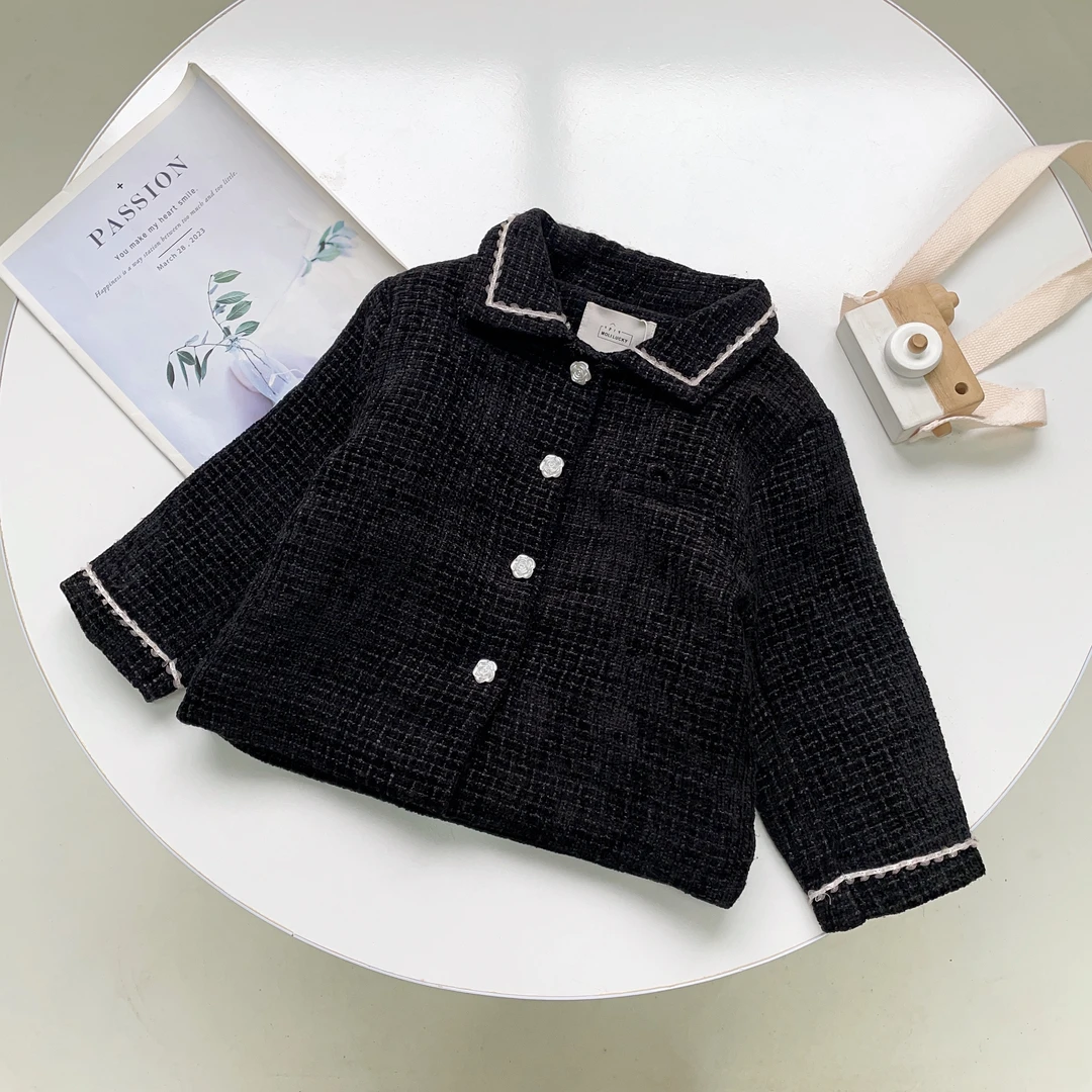 N5181儿童冬款休闲时尚潮款里衬毛毛小香风外套M8053