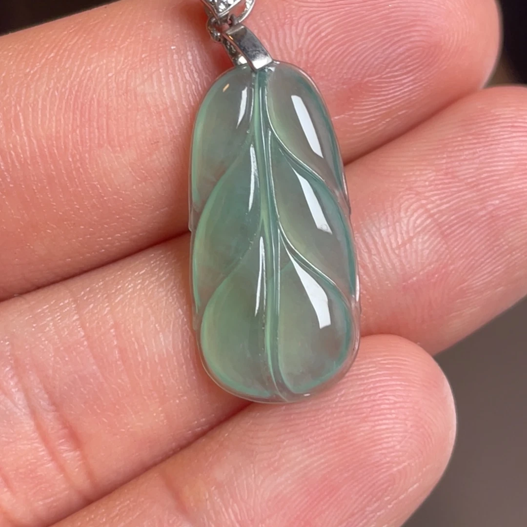 翡翠银S925镶嵌颈饰纯天然缅甸翡翠A货