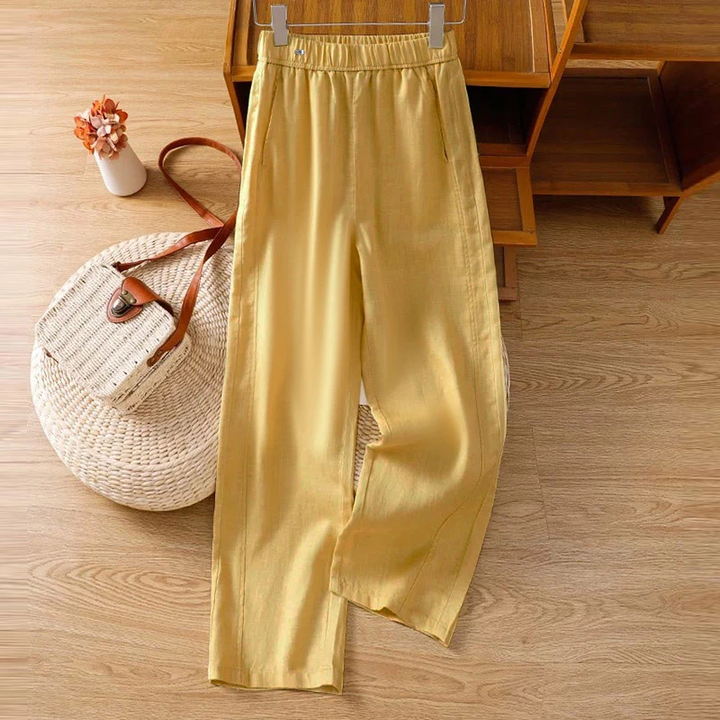 6560透气舒适夏季薄款显瘦宽松休闲直筒裤