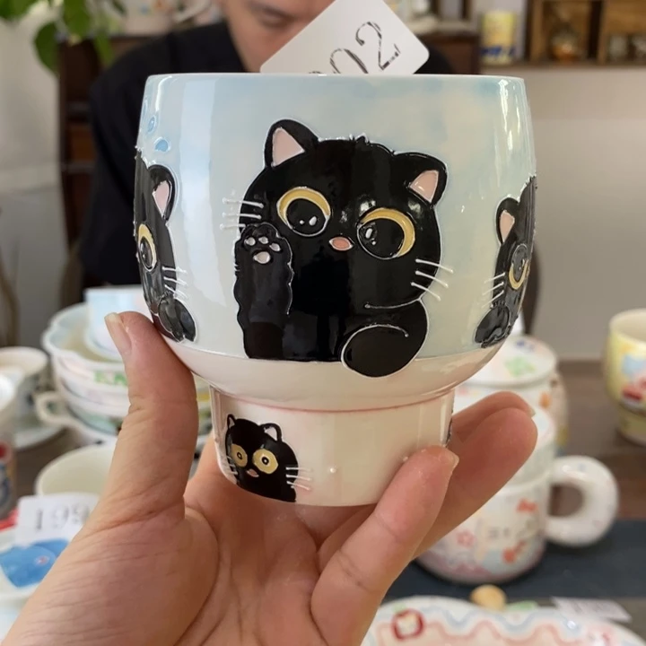 爱***念瓷片景德镇釉下彩手绘