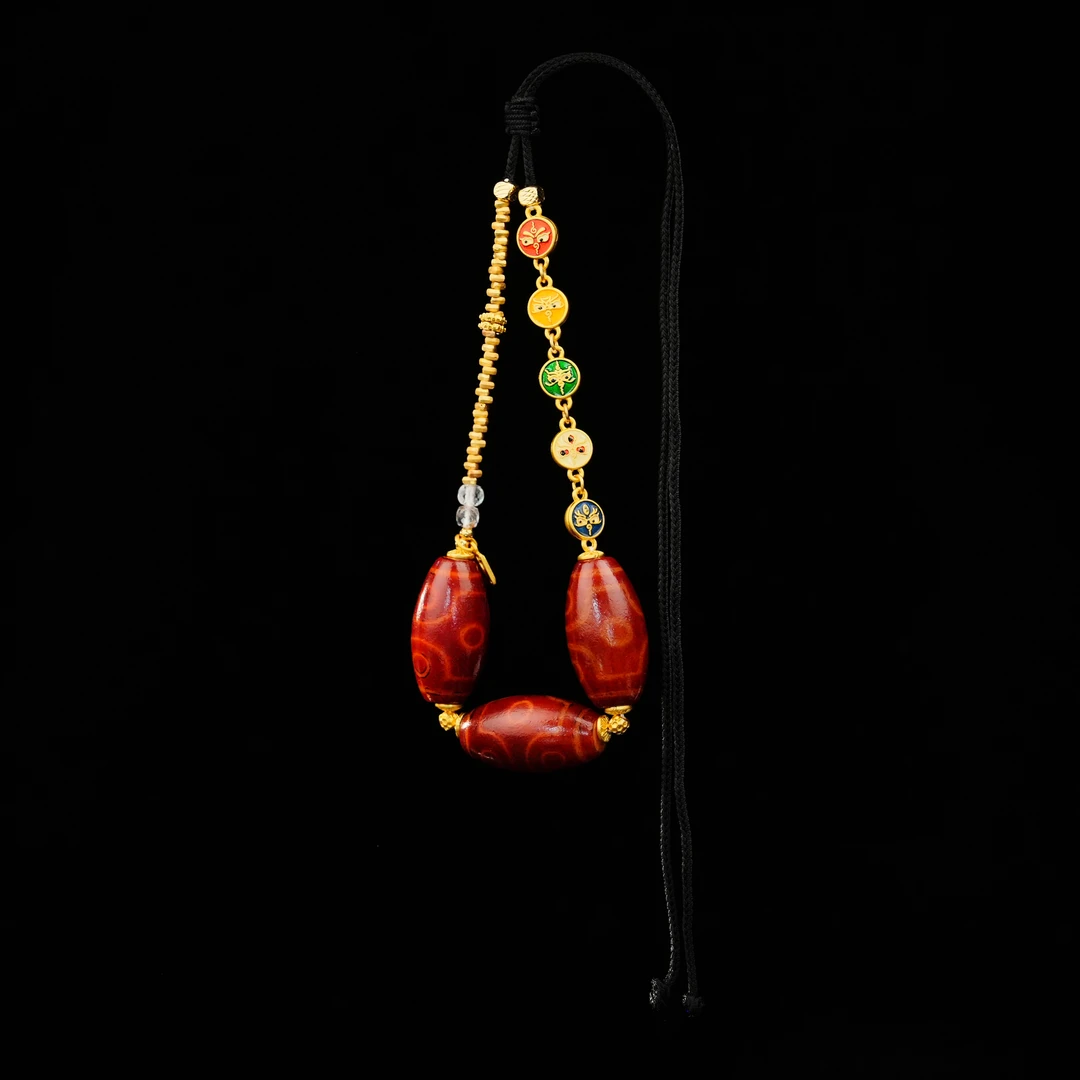 【积累福报】十字六眼项链LNR020453