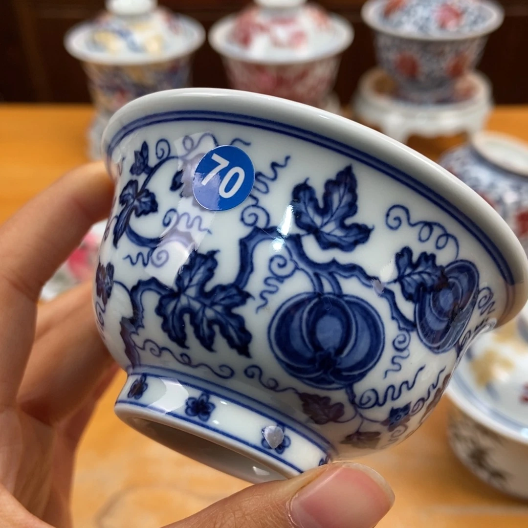 手绘现代茶具非古董