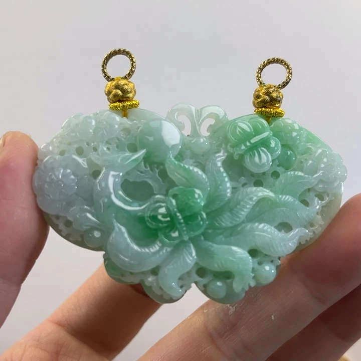 翡翠吊坠(赠链)未镶嵌代编织