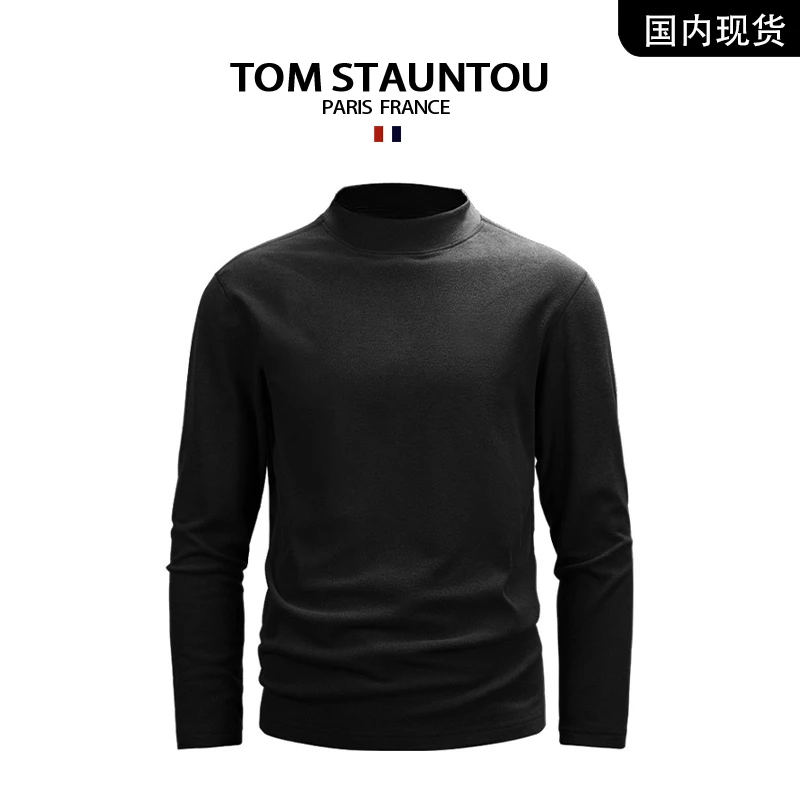 TOM STAUNTOU/汤姆诗丹顿 男款秋冬季轻奢时尚肤感升级5.0打底衫